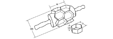 #822805, 3" Hex Bismark/Biscuit Cutter