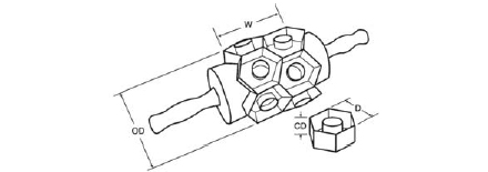 #826605, 3" Hex Donut Cutter
