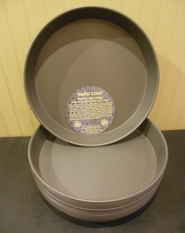 14" x 2"  Hard Coat Anodized Tapered / Nesting Alumized Pan