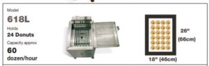 Belshaw 618L Open Kettle Electric Donut Fryer - specification diagram