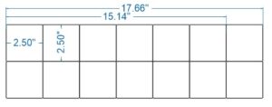 212SQR2 – 2-1/2” Square Bismark cutter aluminum by 7 across with ¾” ss shaft length - specification diagram
